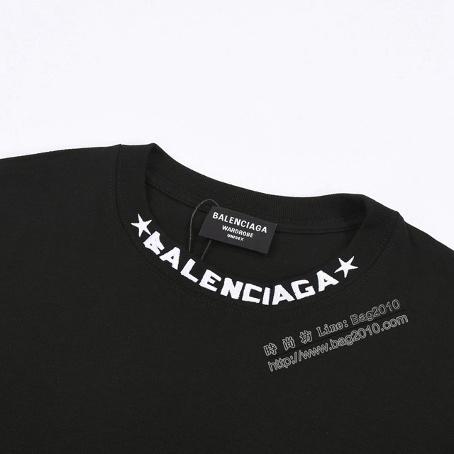 Balenciaga專櫃巴黎世家2023SS新款刺繡T恤 男女同款 tzy2738